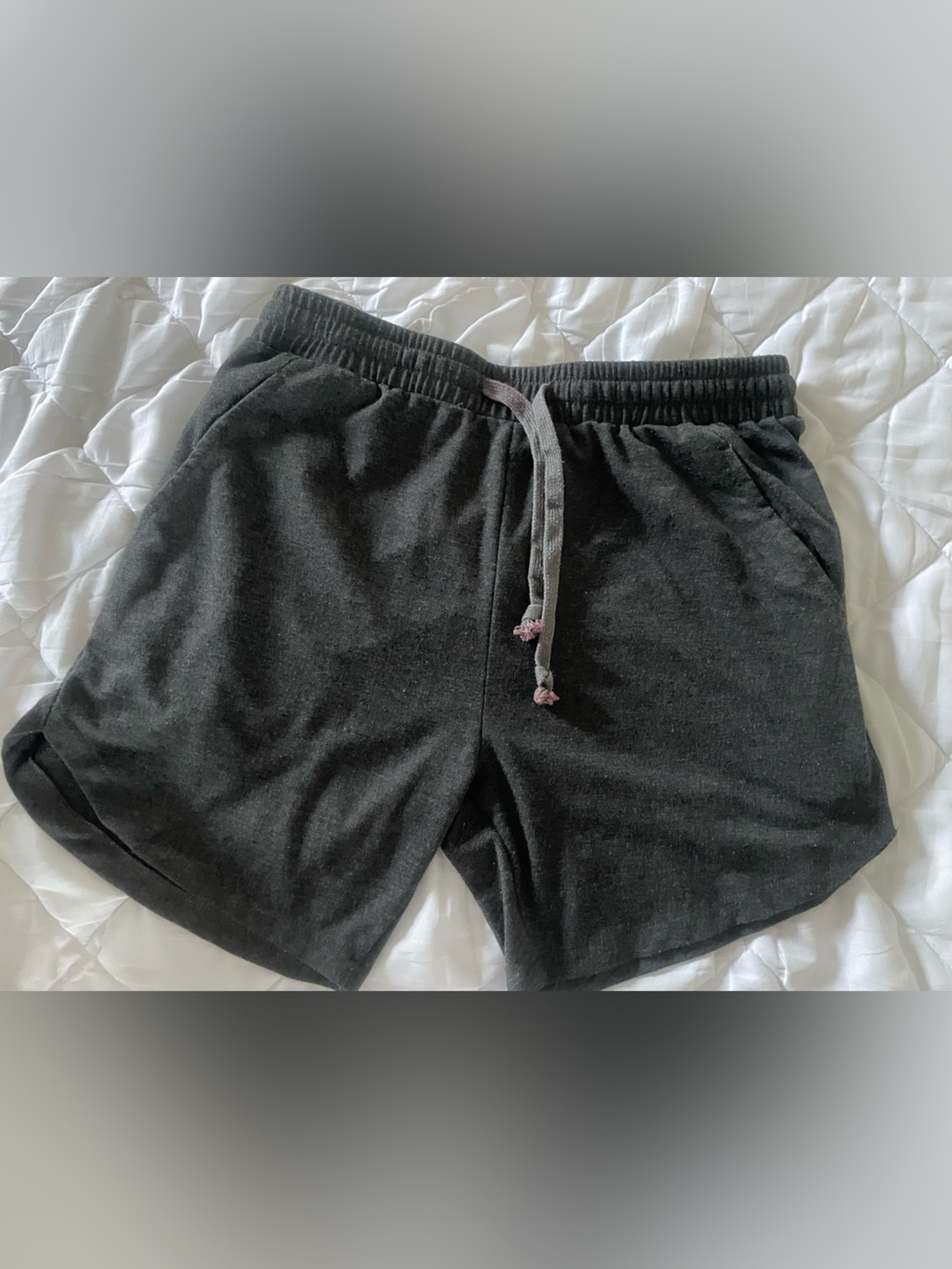 Men's Charcoal Drawstring Lounge Shorts  Coofandy medium